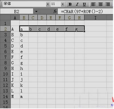 Excel̳֮26Ӣĸ