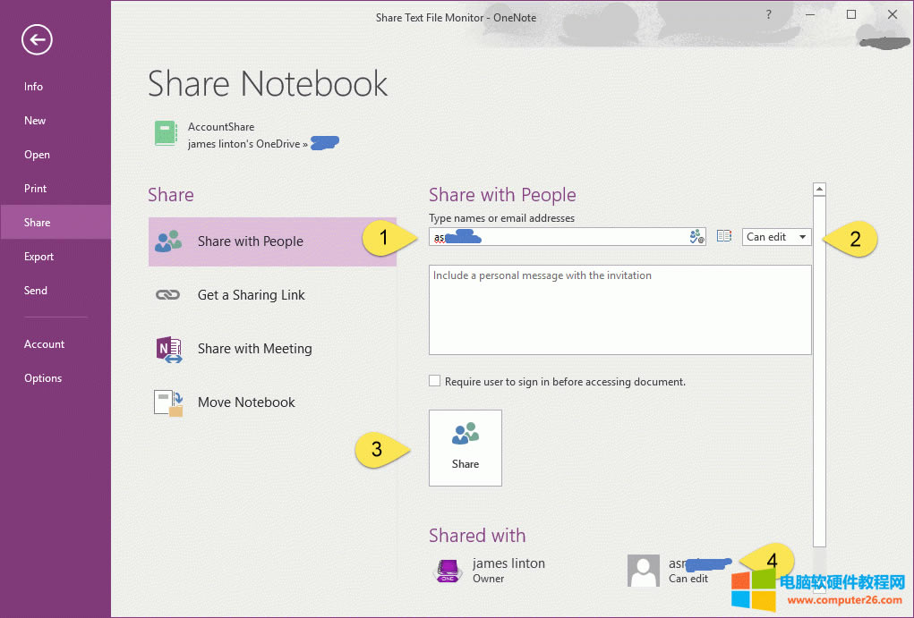Ñ A:  OneNote 2016 йһPӛoÑ B