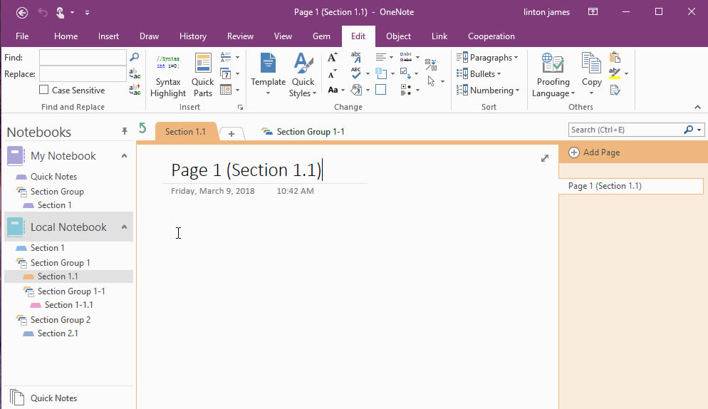 κϲ OneNote ăɂօ^M