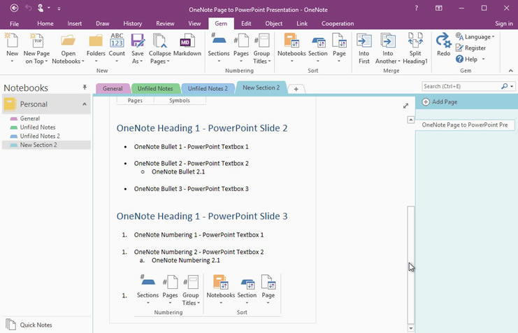 ͨ^ֹPӛ䌚DQ OneNote  PowerPoint ʾĸßƬı