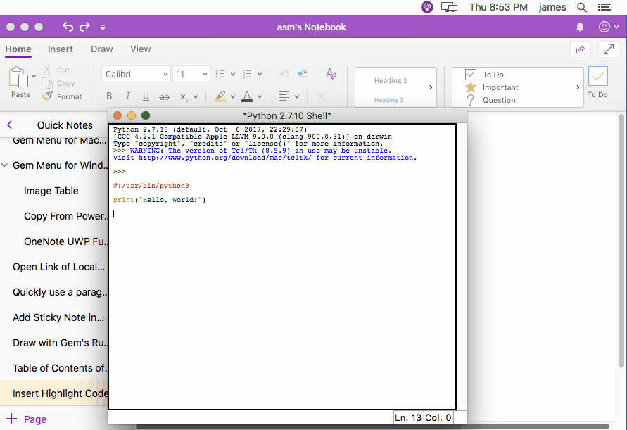 ʹ䌚ˆ΁팦ӋCaMи뵽 MAC OneNote 
