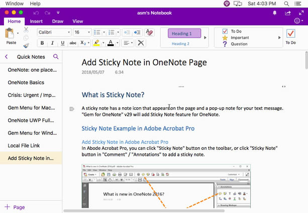 ʹ䌚ˆ Gem Menu for Mac OneNote xеăݞ HTML ļ