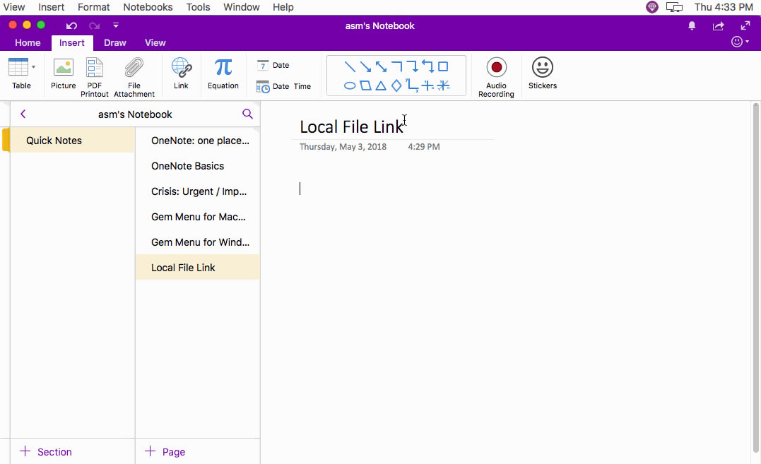 ʹ䌚ˆ Gem Menu for Mac OneNote ֱӴ_ Mac OneNote ı朽