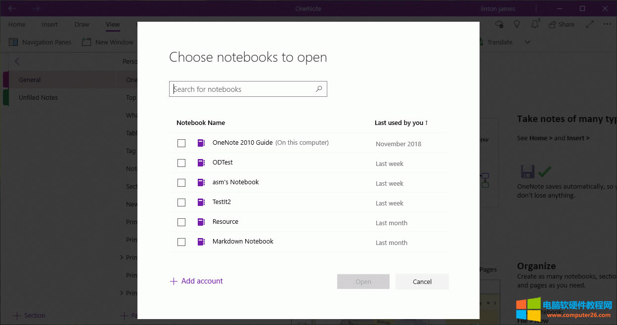 Pӛ]OneNote UWP PӛڵĹPӛб
