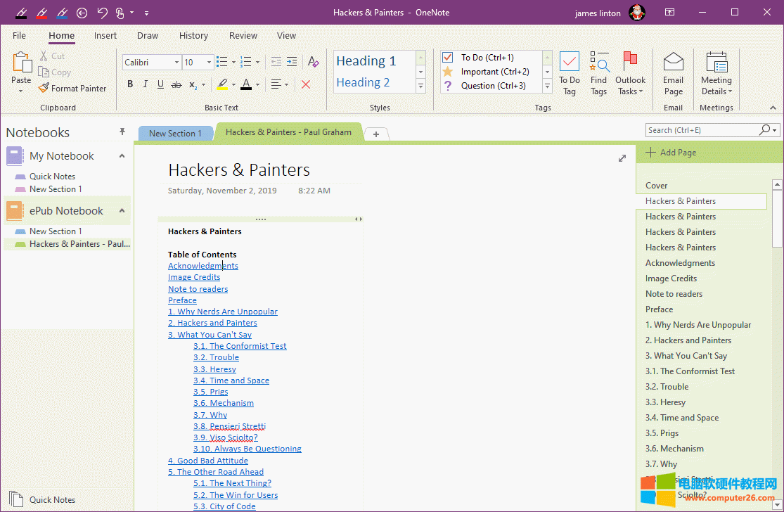 һ ePub OneNote օ^