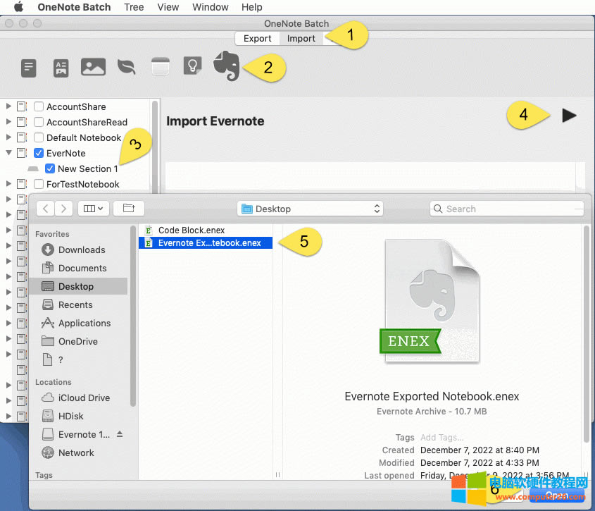 O̎ OneNote Batch for Mac д_ enex ļ