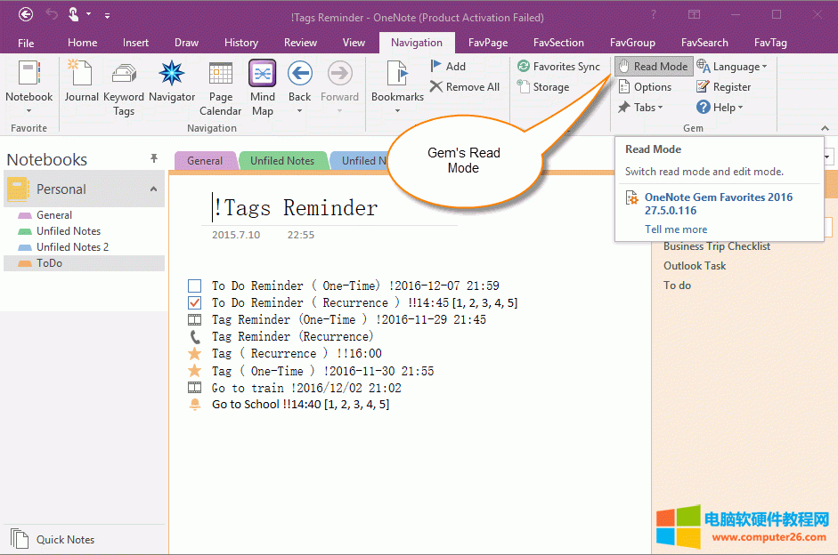 OneNote Gem – Favorites ṩxģʽԽֹʹIPݔ