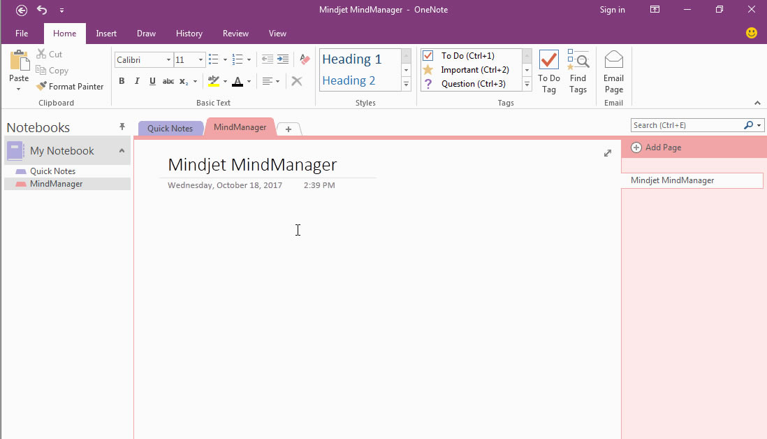 ֱ MindManager Є;݋ OneNote 