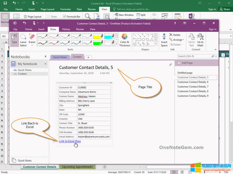 選中多行,發送到 OneNote 成多頁