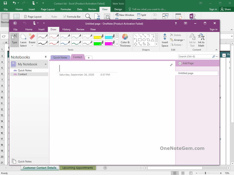 從 Excel 發送選中的多行到OneNote 里,生成多個對應的 OneNote頁面以便相對應給 Excel 的行做筆記。