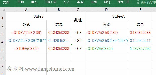 Excel StdevA c Stdev ıֵӋcԱ^