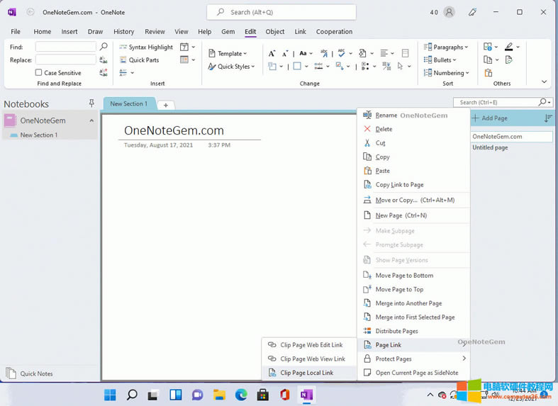 ֹPӛ䌚 Gem for OneNote  OneNote ṩˏƱ朽ӵĹ