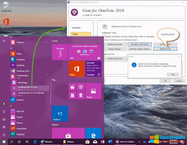 o OneNote 2016b LaTeX 