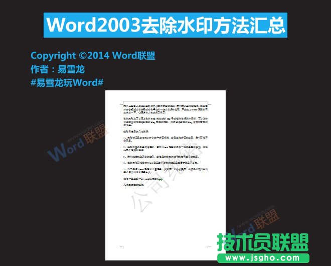 Word2003ȥˮӡR   