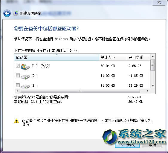 Ghost win10系統備份過程中系統盤c盤不能識別