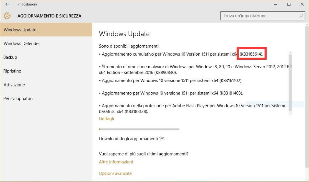 Win10 1607更新kb3185614(10586.589)下載
