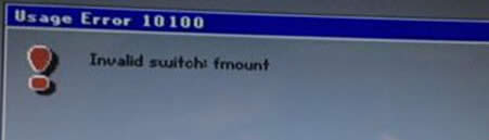 bwin7ŞϵyʧXʾinvalid switch fmount