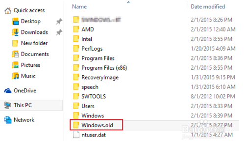 Win10ϵyfϵyWindows.oldļ